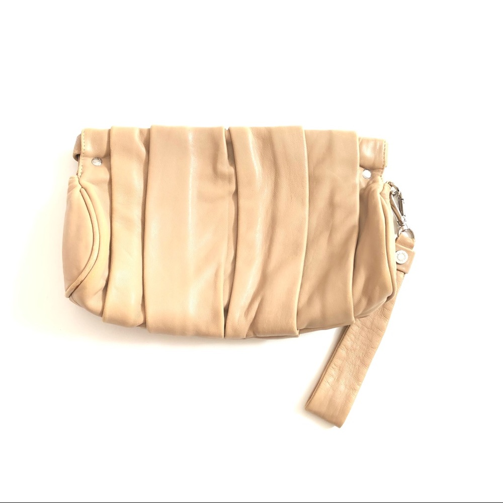 Adolfo Domínguez leather clutch handbag